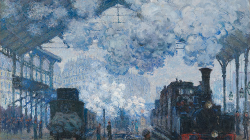 クロード・モネ 「サン＝ラザール駅、列車の到着」